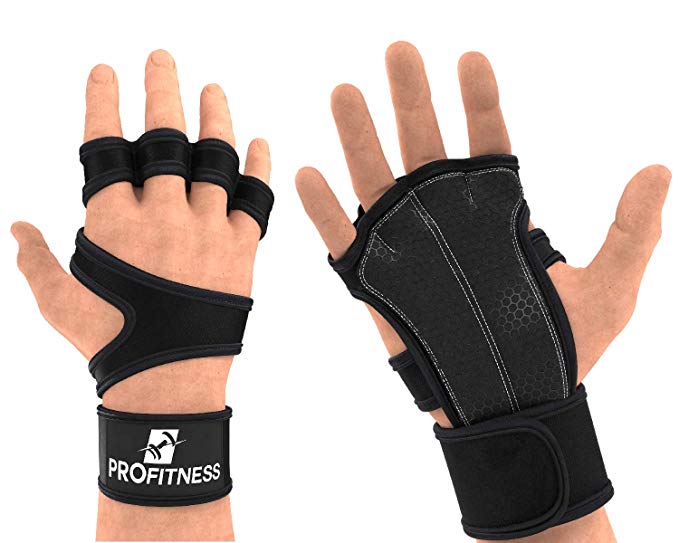 Weight Lifting Workout Gloves With Non-Slip Silicone Grip Padding to Avoid Calluses - For Cross Training, WODs, Weightlifting, Gym Work Out Training - With Wrist Wrap Support for Men & Women