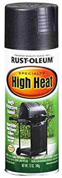 Rust-Oleum 7778830 High Heat Enamel Spray, Bar-B-Que Black, 12-Ounce