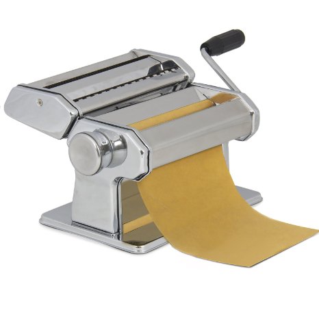 Home Treats ® Stainless Steel Professional Pasta Maker.3 in 1 Pasta,Lasagna,Spaghetti and Tagliatelle Maker With Clamp.