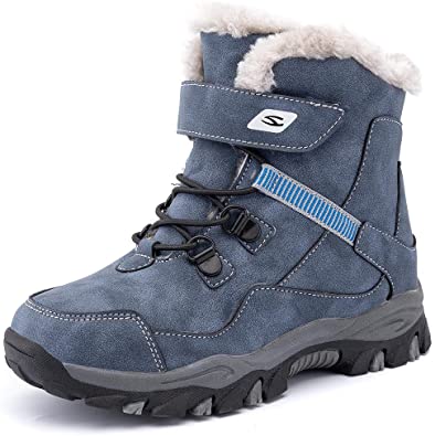 HOBIBEAR Kids Snow Boots Boys Girls Winter Boots Outdoor Warm Shoes Waterproof Hiking Boots(Little Kid/Big Kid)…