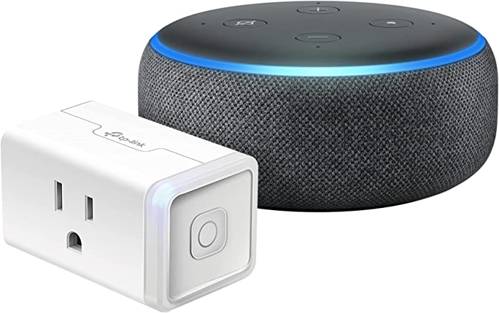 Echo Dot (3rd Gen) | Charcoal with Kasa Smart Plug Mini