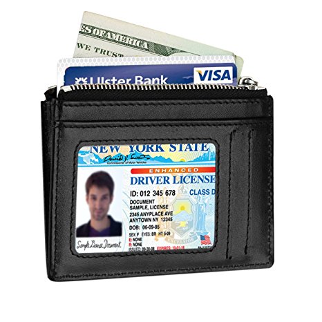 Slim Wallet RFID Front Pocket Wallet Minimalist Secure Thin Credit Card Holder