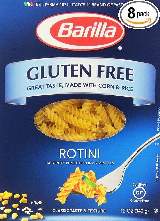 Barilla Rotini Pasta Gluten Free, 12 Ounce (Pack of 8)