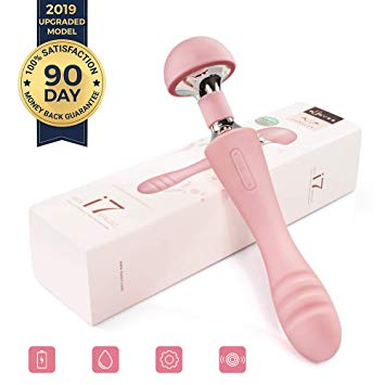 S600L Silicone Wireless Massager Vibrator, Double Motor, G Spot Clit Dildo for Women, Rechargeable Waterproof Clitoral Massager Nipple Stimulator 10 Patterns Toys (Pink)
