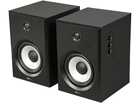 ROSEWILL Bluetooth Computer Speaker System for Laptop, Smartphone, Tablet and Multiple Devices. 2.0 Active Near Field Monitor, Studio Monitor Speaker, Wooden Enclosure. Best Wireless Bookshelf Speaker