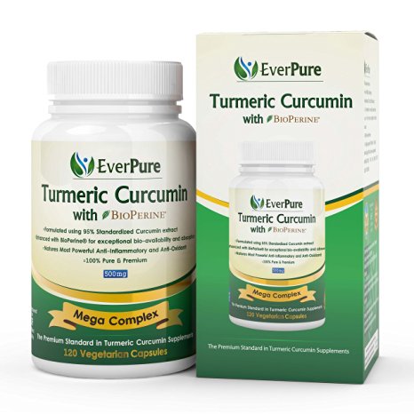 Premium Organic Turmeric (Curcumin) with Bioperine - Free Holistic Nutrition Ebook - 120 Veggie Caps, 500mg, No Binders, No Fillers, No Additives. Contains Black Pepper - Great for Inflammation and Joint Pain - Safe for Vegans