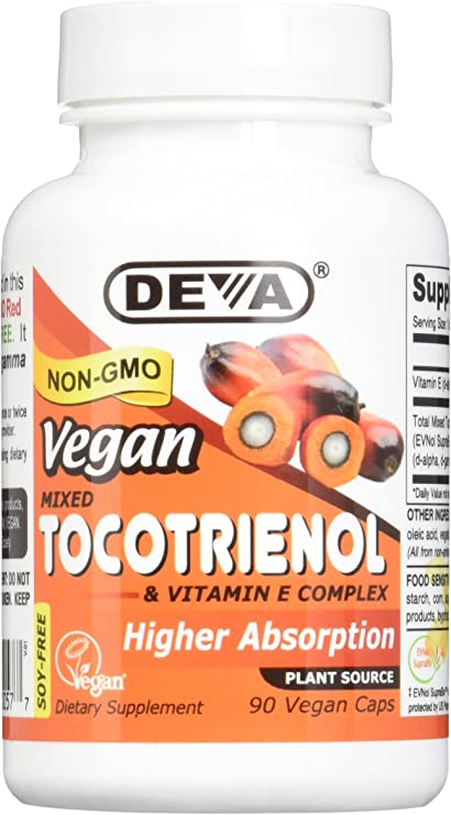 Deva Vegan Vitamins Tocotrienol 50 Mg Vcaps, 90 Count