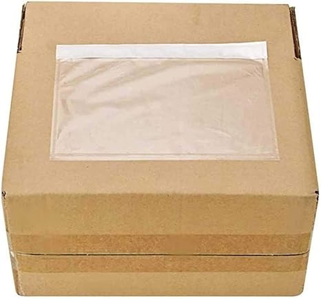 BESTEASY Packing List Pouches, Clear Adhesive Top Loading Packing List/Shipping Label Envelopes - 200 Packs (7.5 x 5.5)