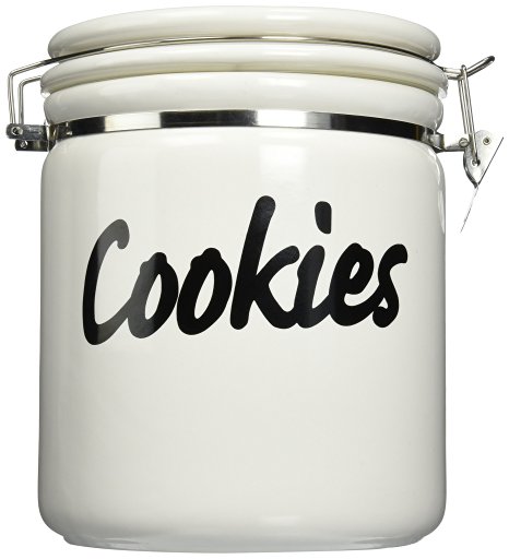Oggi Jumbo 9-1/2-Inch Ceramic Cookie Jar, White