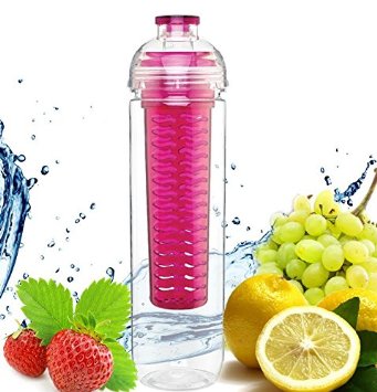 WATER INFUSER-H2go-SPORTS-Infuse in FLIP TOP SPILL PROOF durable TRITAN 27 oz bottle - plus FREE Recipe eBook -CUSTOMIZE WATERS FLAVORENJOY ALL WATERS HEALTH BENEFITS-Trendy design COLOR choice