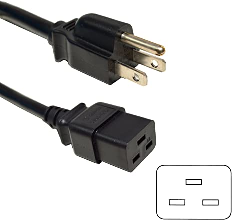 HQRP 6ft Rectangle AC Cord Compatible with Dell Precision 690 2R328 Tower Mains Cable Power