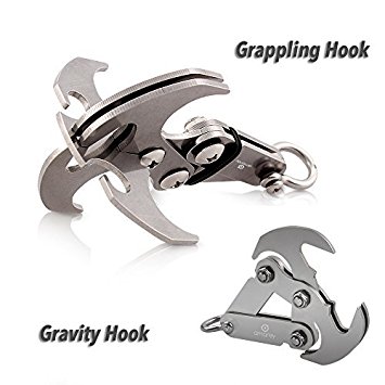 Gravity Hook - A High Performance Grappling Hook Multifunctional Stainless Steel Survival Folding Grappling Hook Climbing Claw Outdoor Gravity Carabiner for Your Outdoor Life