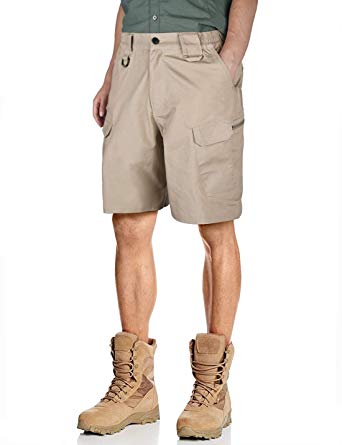 HARD LAND Men’s 11" Ripstop Cargo Work Shorts Big and Tall Tactical Shorts Elastic Waist Teflon