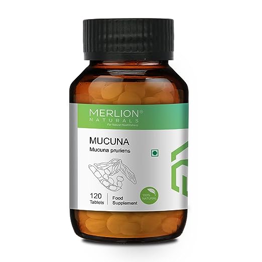 Mucuna Tablets by Merlion Naturals | Mucuna pruriens | 500mg (120 Tablets)