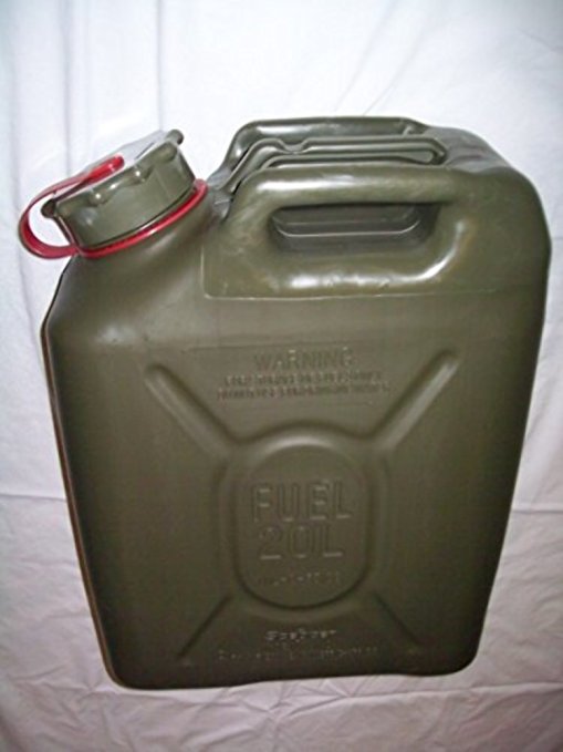 Scepter 05552 US Military Fuel Can, 5Gal/20L, Olive Drab with Red Strap