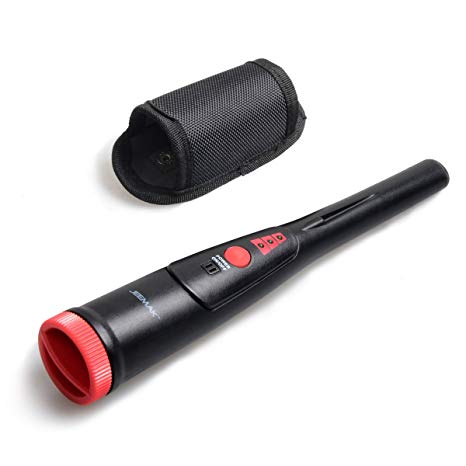 JEEMAK Pinpointer Metal Detector Treasure Hunting Tool Buzzer Vibrate Portable Pin Pointer with LED Indicators and Belt Holster