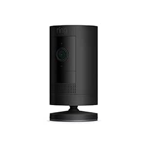 Ring Stick Up Cam Battery – HD security camera with two-way talk, Works with Alexa – Black