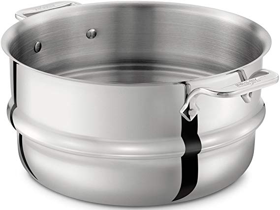 All-Clad 4703-ST Stainless Steel Dishwasher Safe Universal Steamer Insert Cookware, 3-Quart, Silver - 8701004547