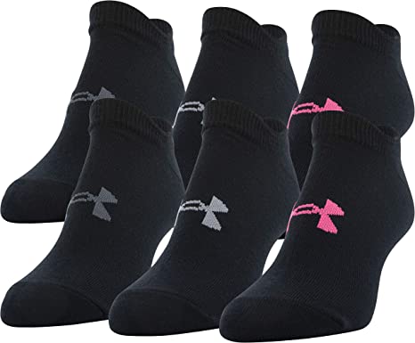 Under Armour womens Essential 2.0 Lightweight No Show Socks, 6-pairs