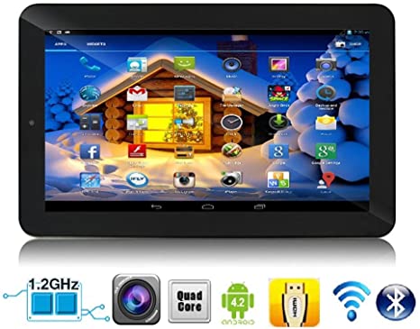 SVP 7" Quad Core Android 4.2.2 Tablet PC , Dual Camera , HD Display , Black Color , Capacitive 5 Point Multi-Touch Screen , Support 3D Game , 3G Dongle , HDMI , Wi-Fi , E-Book , Features Google Play Store, Skype, YouTube and G-Sensor (By SVP)
