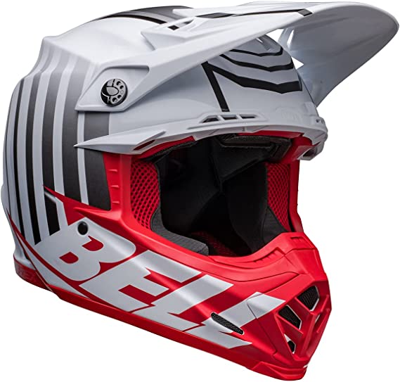 BELL Moto-9S Flex Helmets (Sprint Matte/Gloss Red/White - Large)