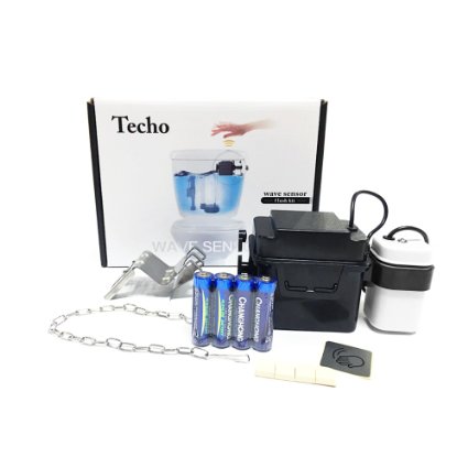 TECHO Touchless Toilet Flush Kit and Automatic Toilet Flusher