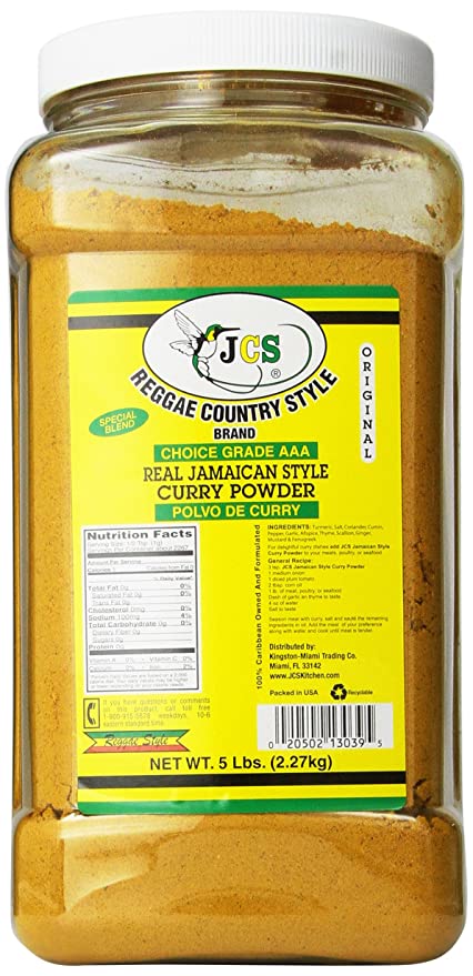 JCS Reggae Country Style Brand Real Jamaican Style Curry Powder 5 Lbs