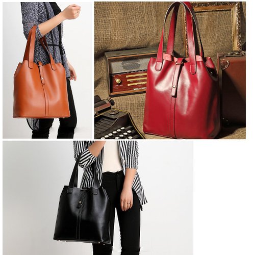 Coofit Women Vintage Decent Handbag Shoulder Bag Faux Leather Tote Lady Purse Bag