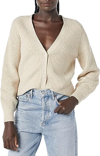 Amazon Essentials Womens Soft Touch Ribbed Blouson Cardigan