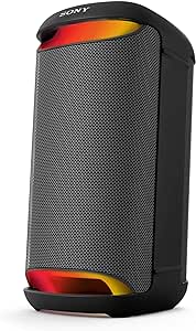 Sony SRS-XV500 - Wireless Bluetooth Party Speaker with Powerful Sound and MEGA BASS - 25 hr Battery Life, Portable, LED Lighting, Party Connect, IPX4 Rating, Karaoke Mic/Guitar Inputs – Black