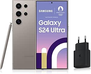 SAMSUNG GALAXY S24 Ultra, Smartphone Android 5G, 256 Go, Chargeur secteur rapide 25W inclus [Exclusivité Amazon], Smartphone déverrouillé, Gris, Version FR