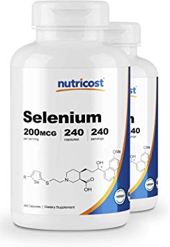 Nutricost Selenium 200mcg, 240 Veggie Caps (2 Bottles) - Non-GMO, Gluten Free L-Selenomethionine