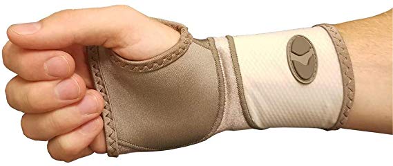 Mueller Life Care Contour Wrist Support Sleeve, Taupe - Large 8.5-9.5"