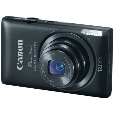 Canon PowerShot ELPH 300 HS 12.1 MP Digital Camera (Black)