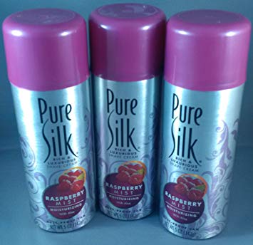 Pure Silk Moisturizing Shave Cream for Women, Raspberry Mist with Aloe, 5 fl oz 142g (3 Pack)
