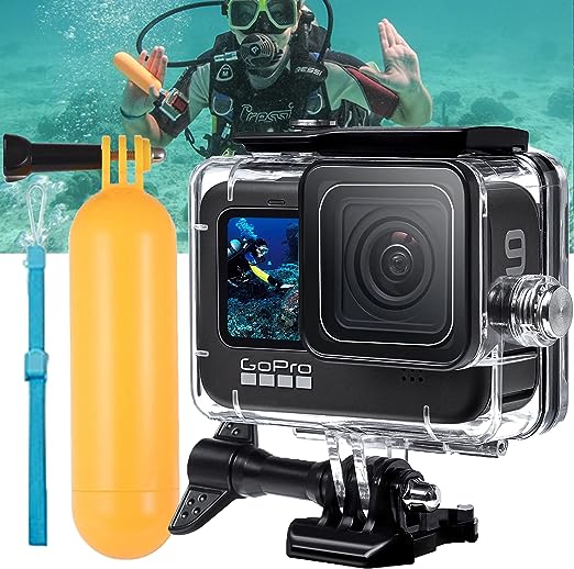 ZLMC 60M Waterproof Case for GoPro Hero 11 10 9 Black, Protective Underwater Dive Housing Shell   Holding Selfie Stick Floating Stick for Go Pro Hero 11 Hero10 Hero9 Action Camera