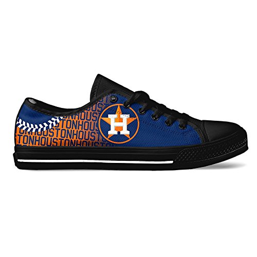 AllAmbitions Men's Houston Baseball 2nd Generation Custom Fan Made Low Top Canvas Shoes