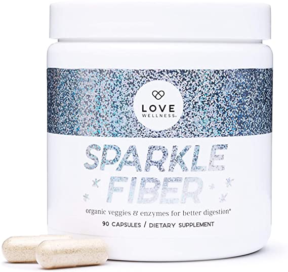 Love Wellness Sparkle Fiber - 30 Day Supply – Boosts Gut Health | for Bloating & Weight Management | Psyllium Husk Powder Fiber Supplement with Digestive Enzymes | Safe & Effective Daily Supplement