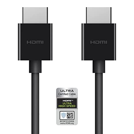 Belkin Ultra HD High Speed HDMI® Cable, Supports 8K and 4K, HDMI 2.1 Certified, Dolby Vision, Black