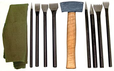 National Artcraft Stone Carving Set Has 9 Tools in A Convenient Roll-Up Pouch