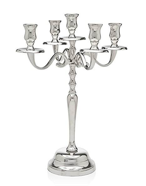 Godinger Silver Art 16" 5-light Paul Revere Nickel-plated Candelabra Candle Holder