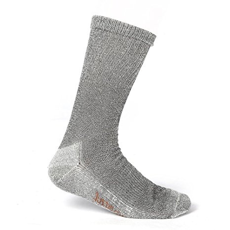 OutdoorMaster 100% Wool Ski Socks With Super Warm Plush Lining (1 Pair)