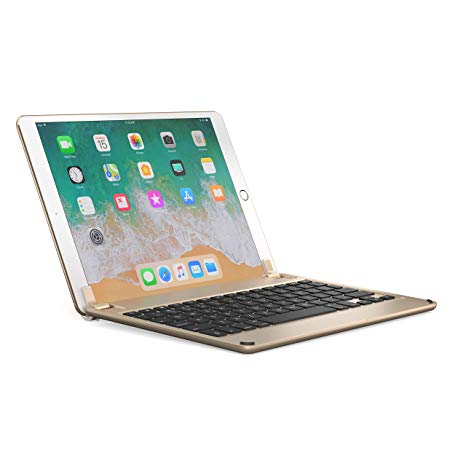 Brydge 10.5 Keyboard for iPad Air (2019) and iPad Pro 10.5 inch, Aluminum Bluetooth Keyboard with Backlit Keys (Gold)