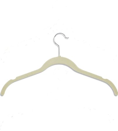 Home-it 50 Pack Shirt and dress Clothes Hangers Ivory Velvet Hangers High quality Clothes Hanger Ultra Thin No Slip neck (hook) swivel