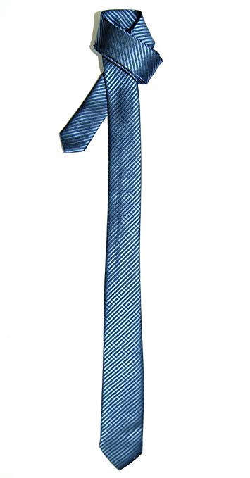 Retreez Skinny Tie Necktie with Stripe Textured - Various Colors