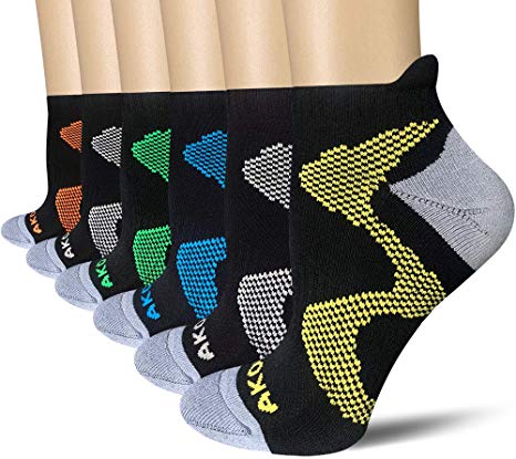 AKOENY Women's Low Cut Running Socks with Tab, Cushioned Sole