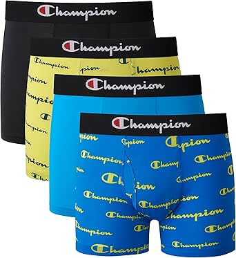 Champion boys Everyday Active Stretch Boxer Briefs, Assorted 4-Pack