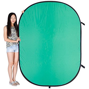 Neewer 5 x 6.5FT / 1.5 x 2M Photo Collapsible Reversible Two Sides Chromakey Green Blue Background Panel