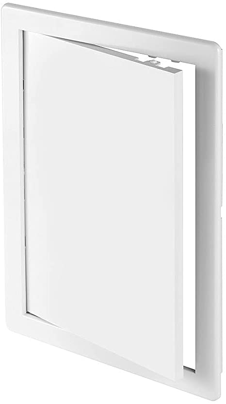 8" x 12" White Plastic Access Panel. Service Shaft Door Panel. Plumbing, Electricity, Heating, Alarm Wall Access Panel for Drywall. Bathroom Services Access Hole Cover.