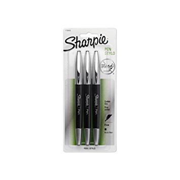 Sharpie Grip Pens, Fine Point, 3-Pack, Black (1758052)